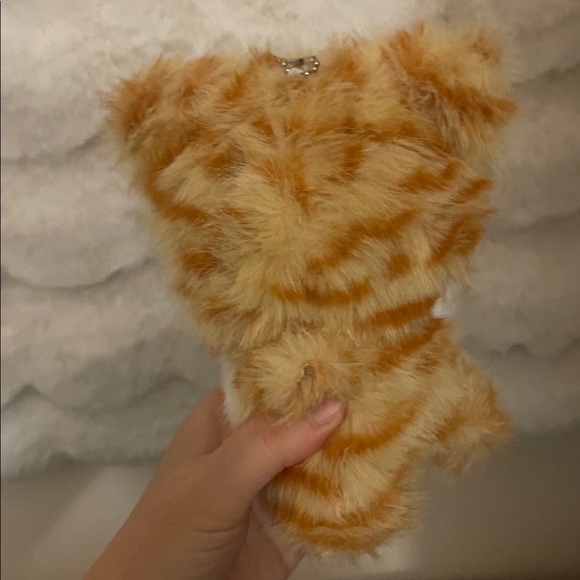 Labubu cat costume one side Plush Orange and White Striped Toy NWOT - Picture 7 of 9